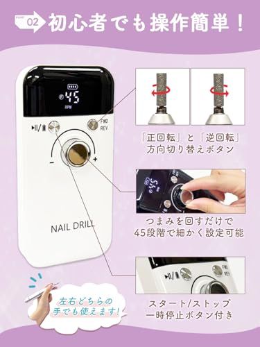 【1級ネイリスト監修】 ネイルマシン 「SalonProONExShine(シャイン)」おうちでサロン仕上げx最大45,000回転xUSB充電式x6種のビット付き (ピンク)as bea2a598 【1級ネイリスト監修】 ネイルマシン 「SalonProONExShine(シャイン)」おうちでサロン仕上げx最大45,000回転xUSB充電式x6種のビット付き (ピンク)as bea2a598