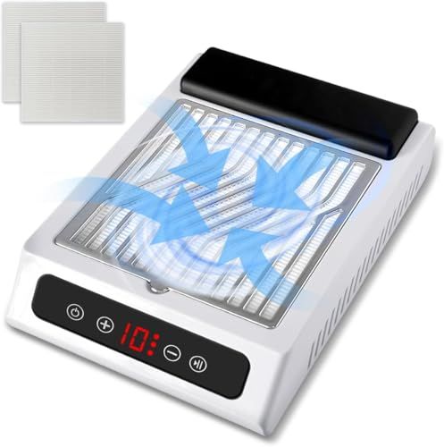 ARREBOL（ アレボル）ネイル 集塵機 充電式ネイルダストコレクター 80W 強力 ジェルネイル パワーを無段階調整機能 4500rpm回転力 LCD液晶モニターフィルター付き２枚 ネイルオフ ネイルケア 強力吸引 ネイルマシン 低騒音 a2219f44