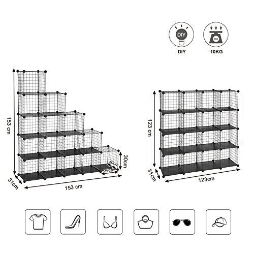 SONGMICS メタルラック ワイヤー収納ラック 整理棚 ワイヤーボックス DIY可能 30×30×30cm 収納棚 オープンラック ディスプレイラック ワードローブ おしゃれ ブラック LPI44Has 9d5fd839 SONGMICS メタルラック ワイヤー収納ラック 整理棚 ワイヤーボックス DIY可能 30×30×30cm 収納棚 オープンラック ディスプレイラック ワードローブ おしゃれ ブラック LPI44Has 9d5fd839