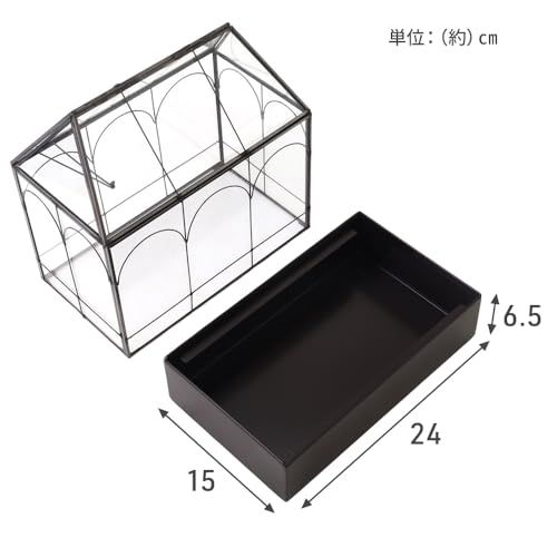 life_mart 卓上温室 【 ガラス製 小型 窓付き 】 ミニ温室 おしゃれ 室内用 家庭用 ガラスケース アンティーク 透明 ガーデン テラリウム 多肉植物 観葉植物 花 小物収納 インテリア ガーデニング 玄関 卓上 ディスプレイas 05e80d35