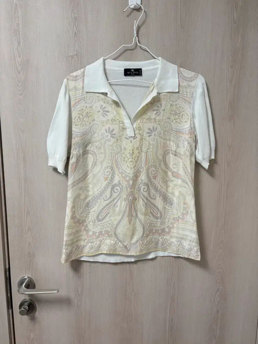 エトロ 正規品 ベイズリー シルク カラーTシャツ