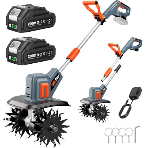☆新品☆【2026年最新型】TaskStar 電動耕運機 充電式 家庭用 コードレス 小型 耕幅26cm×耕深23cm 強力モーター4枚刃 軽量静音 初心者・女性でも簡単操作 菜園 畑 園芸 草刈り最適 2.0Ahバッテリー2個付属 18Vバ ccae72b7 ☆新品☆【2026年最新型】TaskStar 電動耕運機 充電式 家庭用 コードレス 小型 耕幅26cm×耕深23cm 強力モーター4枚刃 軽量静音 初心者・女性でも簡単操作 菜園 畑 園芸 草刈り最適 2.0Ahバッテリー2個付属 18Vバ ccae72b7