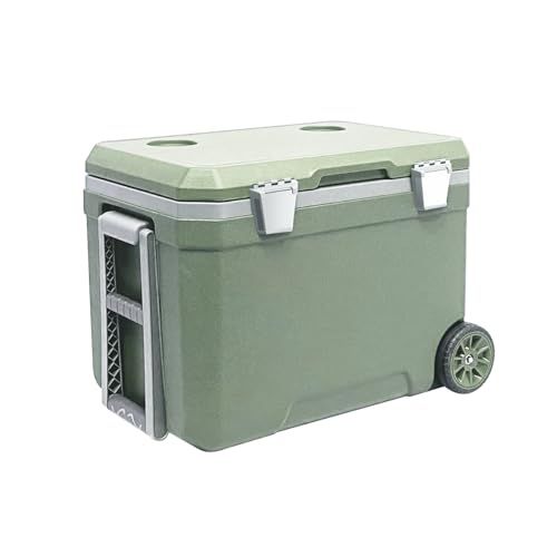 ☆新品☆RAKU クーラーボックス 釣り 45 L 大容量 約120時間保冷 保冷剤10個付き 大型 保冷箱 キャスター付き 持ち運びやすい 高密閉性 水抜き栓 カップホルダー 頑丈 車載 キャンプ BBQ 防災 436bf280