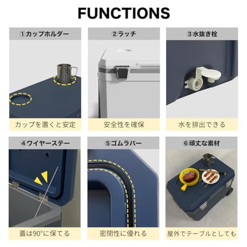☆新品☆RAKU クーラーボックス 釣り 45 L 大容量 約120時間保冷 保冷剤10個付き 大型 保冷箱 キャスター付き 持ち運びやすい 高密閉性 水抜き栓 カップホルダー 頑丈 車載 キャンプ BBQ 防災 436bf280 ☆新品☆RAKU クーラーボックス 釣り 45 L 大容量 約120時間保冷 保冷剤10個付き 大型 保冷箱 キャスター付き 持ち運びやすい 高密閉性 水抜き栓 カップホルダー 頑丈 車載 キャンプ BBQ 防災 436bf280
