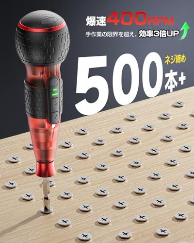☆新品☆電動ドライバー 小型 【伝統革新・中が見える電動ドライバー・鬼トルク6N.m】強力 16点ビット付き 収納ケース付き USB-C充電式 高輝度LEDライト 軽量 DIY 操作簡単 女性/初心者対応 クリアレッド 108ec1ed ☆新品☆電動ドライバー 小型 【伝統革新・中が見える電動ドライバー・鬼トルク6N.m】強力 16点ビット付き 収納ケース付き USB-C充電式 高輝度LEDライト 軽量 DIY 操作簡単 女性/初心者対応 クリアレッド 108ec1ed