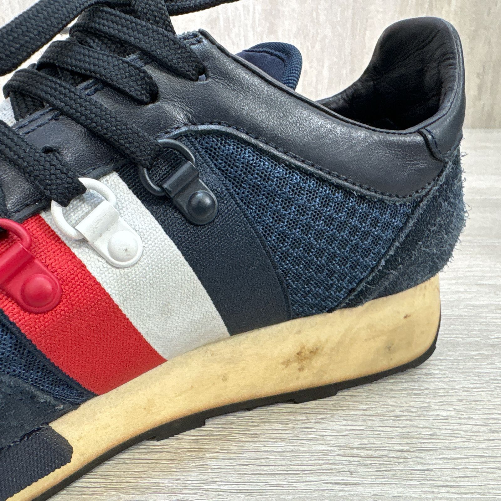 MONCLER ローカット スニーカー ネイビー トリコロール サイズ41 