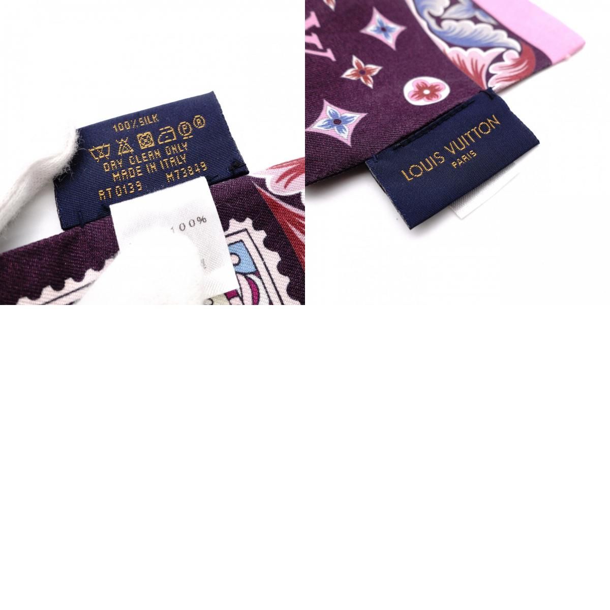 LOUIS VUITTON ルイヴィトン ツイリー スカーフ シルク パープル系 バッグデザイン