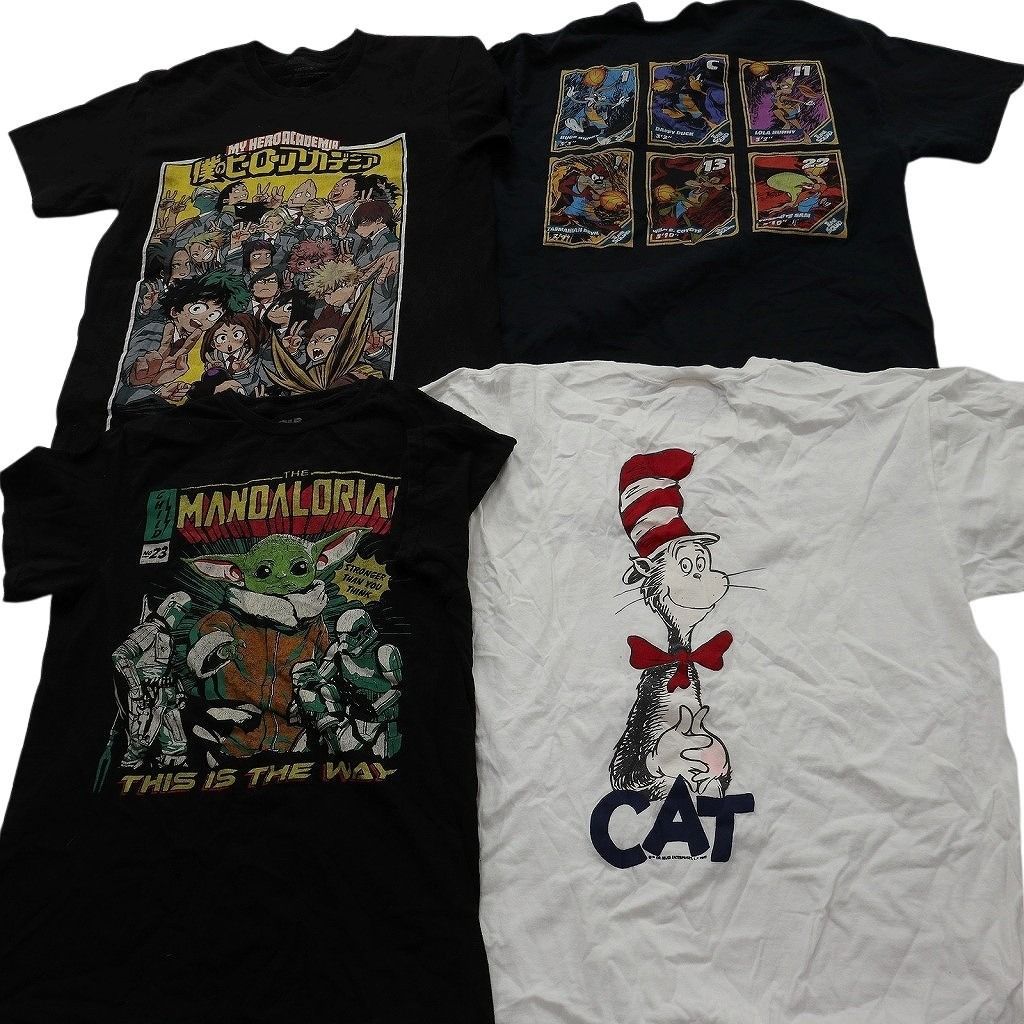 古着卸 まとめ売り キャラクター Tシャツ 16枚セット ( メンズ S/M ) リックアンドモーティ スヌーピー スターウォーズ 中古 古着 NE8944