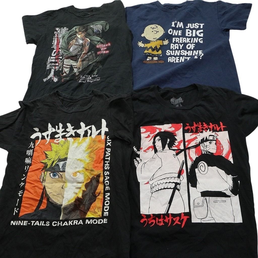 古着卸 まとめ売り キャラクター Tシャツ 16枚セット ( メンズ S/M ) リックアンドモーティ スヌーピー スターウォーズ 中古 古着 NE8944