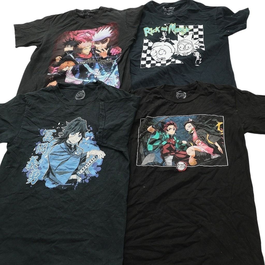 古着卸 まとめ売り キャラクター Tシャツ 15枚セット ( メンズ S ) ディズニー ミッキー ナルト マーベル 中古 古着 NE8947