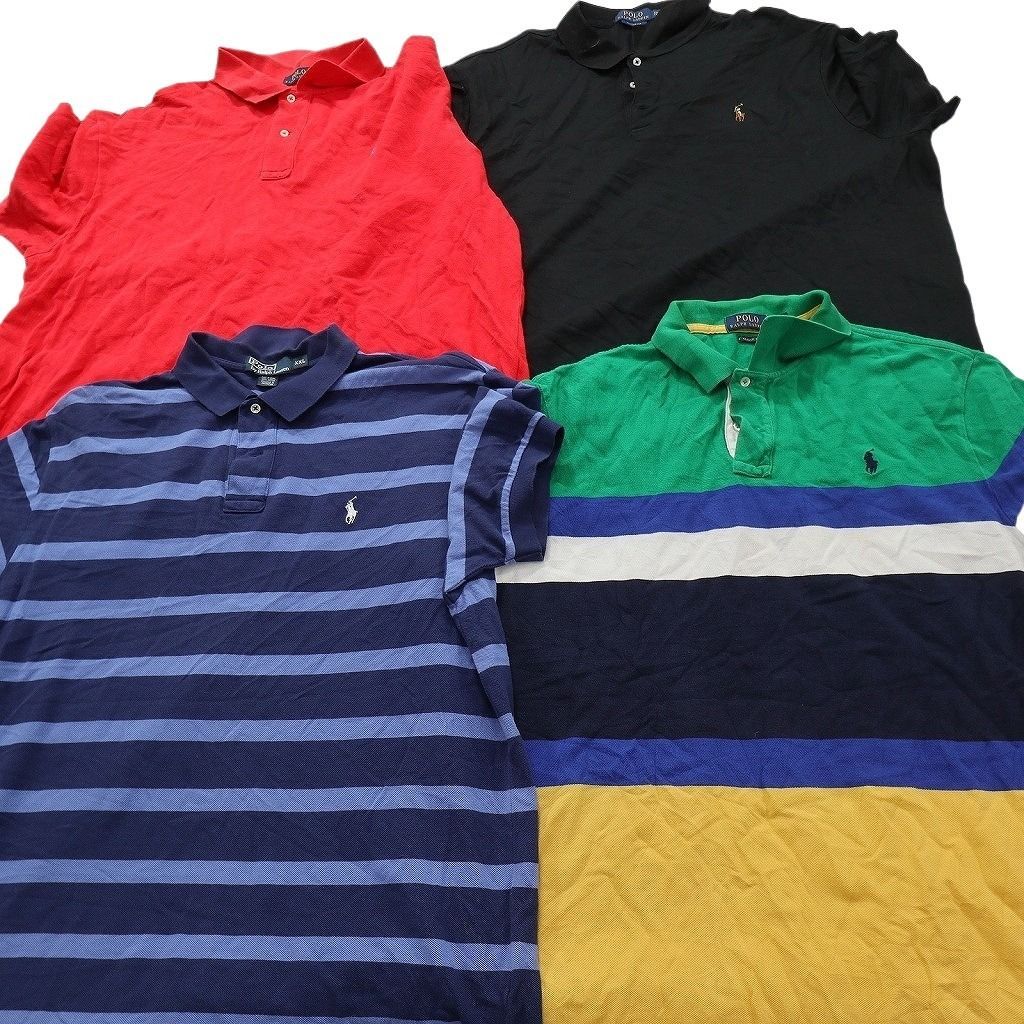 古着卸 まとめ売り ラルフローレン 半袖 ポロシャツ 16枚セット ( メンズ 2XL/3XL/4XL ) 紺タグ オールド ボーダー 中古 古着 NE8953 古着卸 まとめ売り ラルフローレン 半袖 ポロシャツ 16枚セット ( メンズ 2XL/3XL/4XL ) 紺タグ オールド ボーダー 中古 古着 NE8953