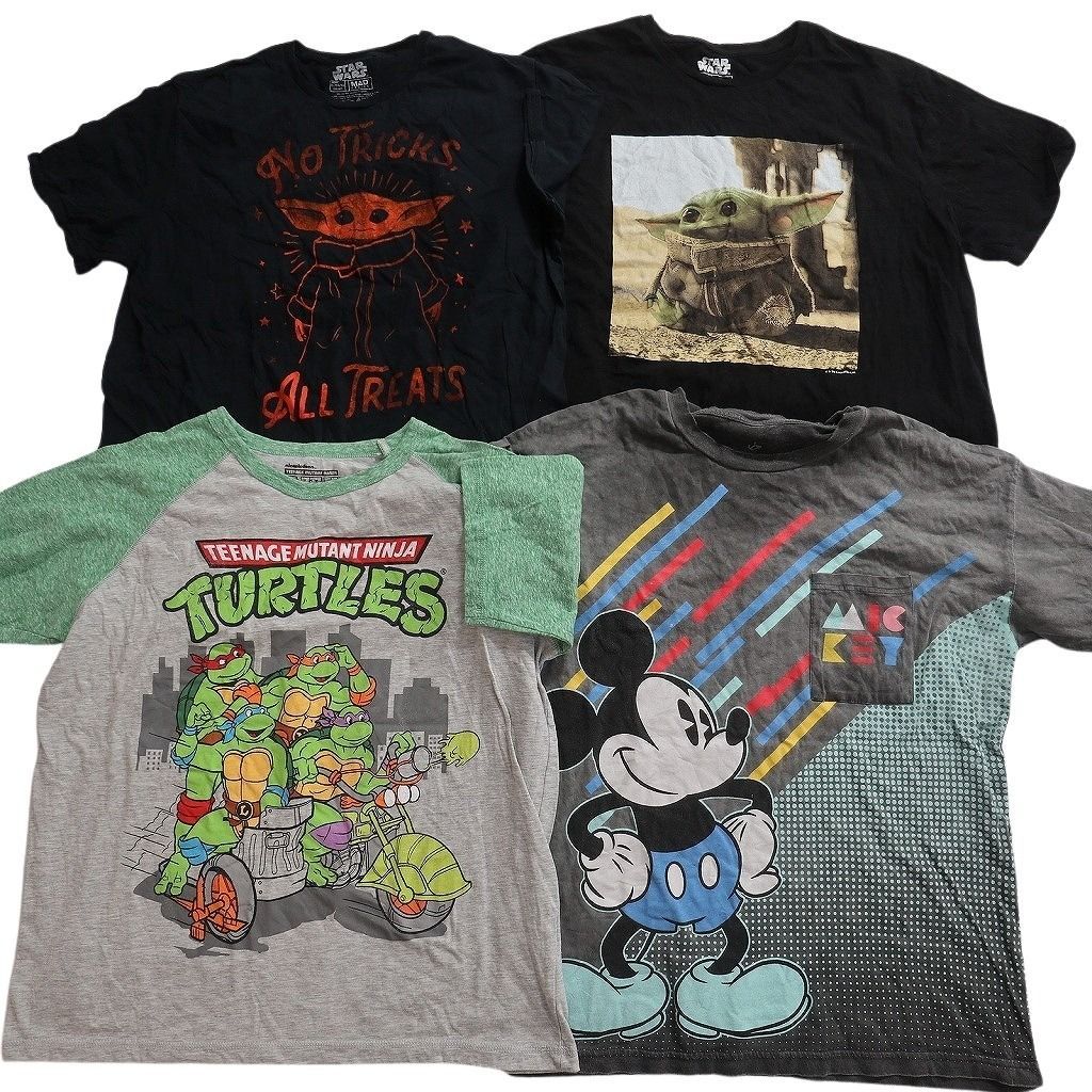 古着卸 まとめ売り キャラクター Tシャツ 16枚セット ( メンズ XL/2XL ) マーベル スパイダーマン ディズニー ミッキー 中古 古着 NE8962