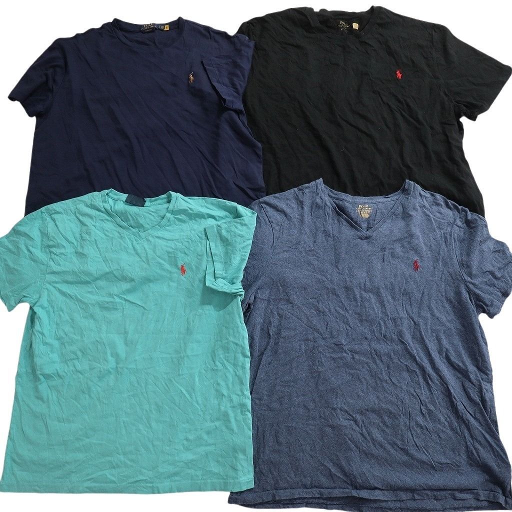 古着卸 まとめ売り ラルフローレン Tシャツ 16枚セット ( メンズ L/XL/2XL/3XL ) ボーダー カモ柄 ブイネック 中古 古着 NE8972 古着卸 まとめ売り ラルフローレン Tシャツ 16枚セット ( メンズ L/XL/2XL/3XL ) ボーダー カモ柄 ブイネック 中古 古着 NE8972