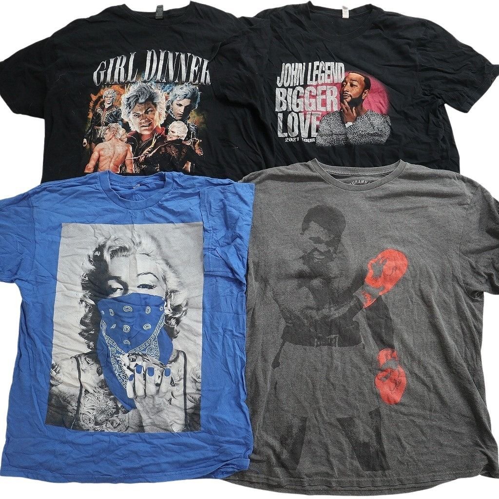 古着卸 まとめ売り 人物 Tシャツ 16枚セット ( メンズ XL/2XL ) オバマ モハメドアリ マリリンモンロー 中古 古着 NE8975 古着卸 まとめ売り 人物 Tシャツ 16枚セット ( メンズ XL/2XL ) オバマ モハメドアリ マリリンモンロー 中古 古着 NE8975