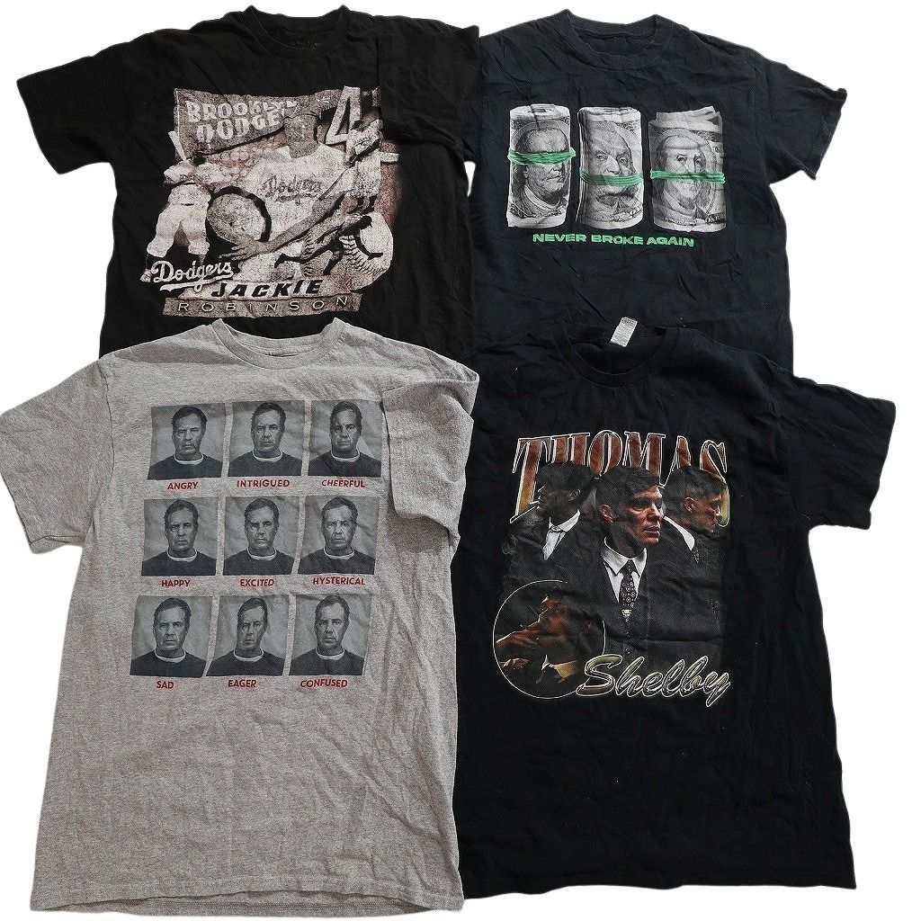 古着卸 まとめ売り 人物 Tシャツ 16枚セット ( メンズ M ) MLB バーニーウィリアムズ ボージャクソン 中古 古着 NE8978