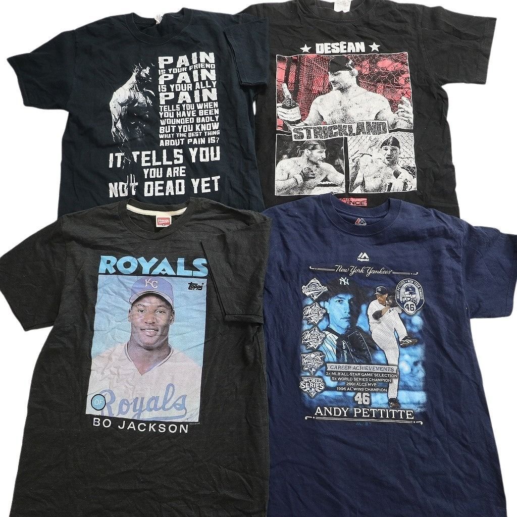 古着卸 まとめ売り 人物 Tシャツ 16枚セット ( メンズ M ) MLB バーニーウィリアムズ ボージャクソン 中古 古着 NE8978