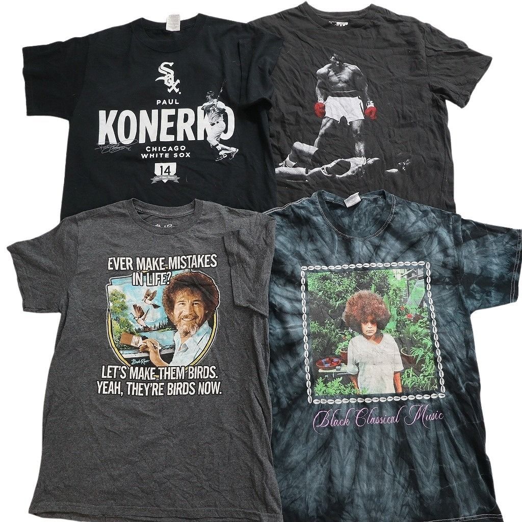古着卸 まとめ売り 人物 Tシャツ 16枚セット ( メンズ M ) MLB バーニーウィリアムズ ボージャクソン 中古 古着 NE8978
