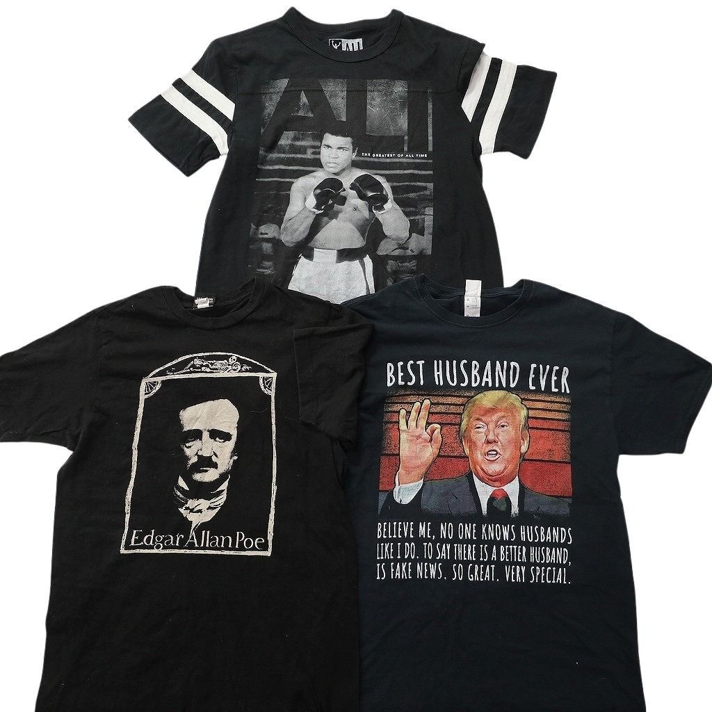 古着卸 まとめ売り 人物 Tシャツ 14枚セット ( メンズ S/M ) ドナルドトランプ モハメドアリ デニスロッドマン NBA 中古 古着 NE8991 古着卸 まとめ売り 人物 Tシャツ 14枚セット ( メンズ S/M ) ドナルドトランプ モハメドアリ デニスロッドマン NBA 中古 古着 NE8991