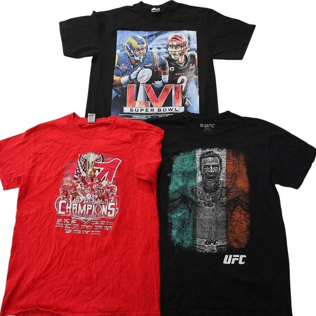 古着卸 まとめ売り 人物 Tシャツ 14枚セット ( メンズ M ) モハメドアリ NFL ジャスティンジェファーソン 中古 古着 NE8992