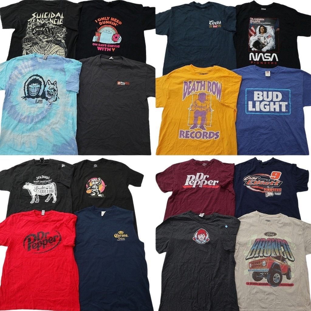 古着卸 まとめ売り 企業 Tシャツ 16枚セット ( メンズ L ) ドクターペッパー コロナビール NASA 中古 古着 NE8998