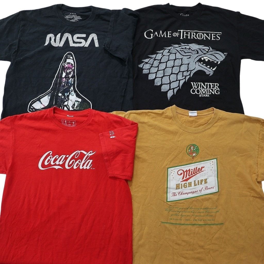 古着卸 まとめ売り 企業 Tシャツ 16枚セット ( メンズ L/XL ) コカ・コーラ キャタピラー NASA バッキーズ 中古 古着 NE8999