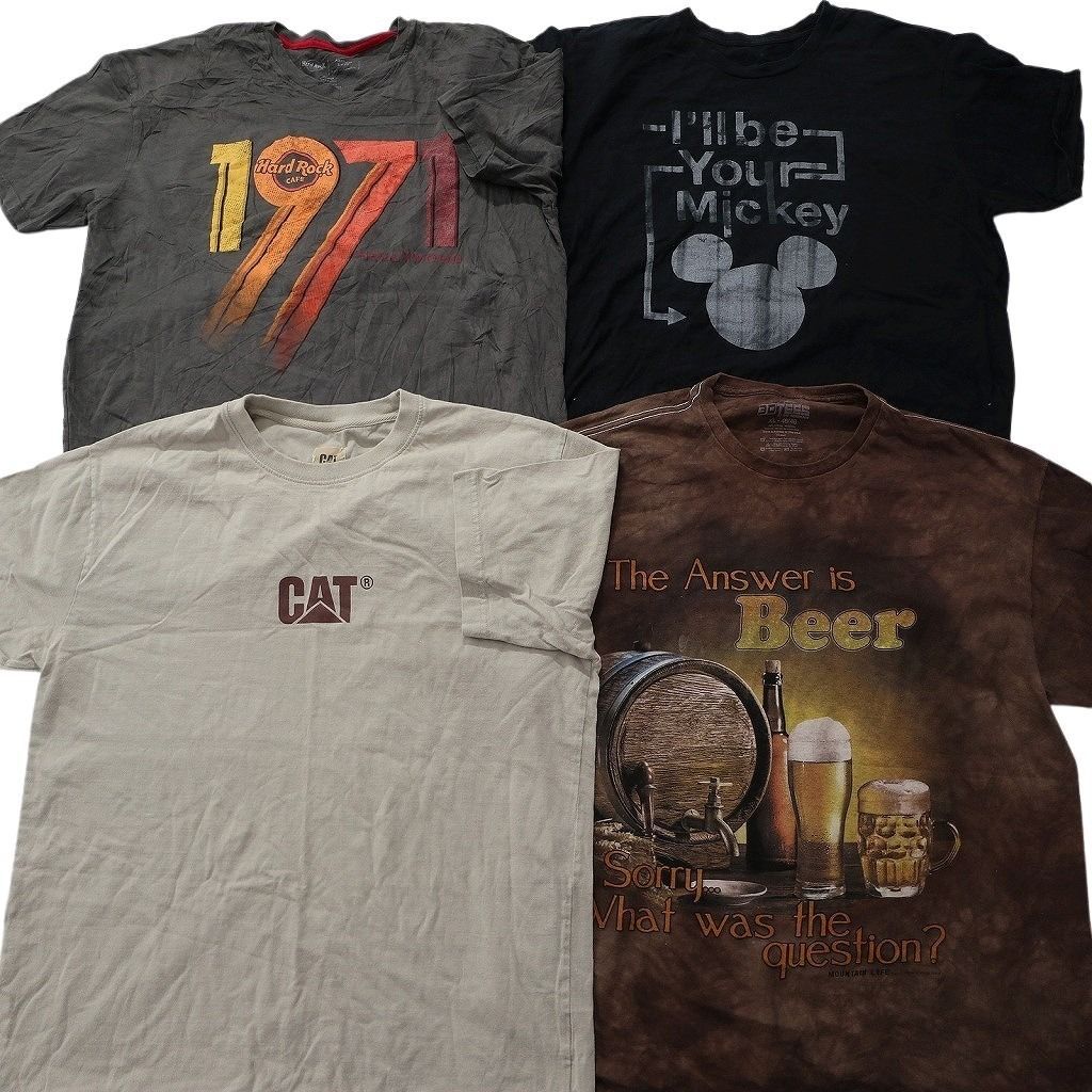 古着卸 まとめ売り 企業 Tシャツ 16枚セット ( メンズ L/XL ) コカ・コーラ キャタピラー NASA バッキーズ 中古 古着 NE8999