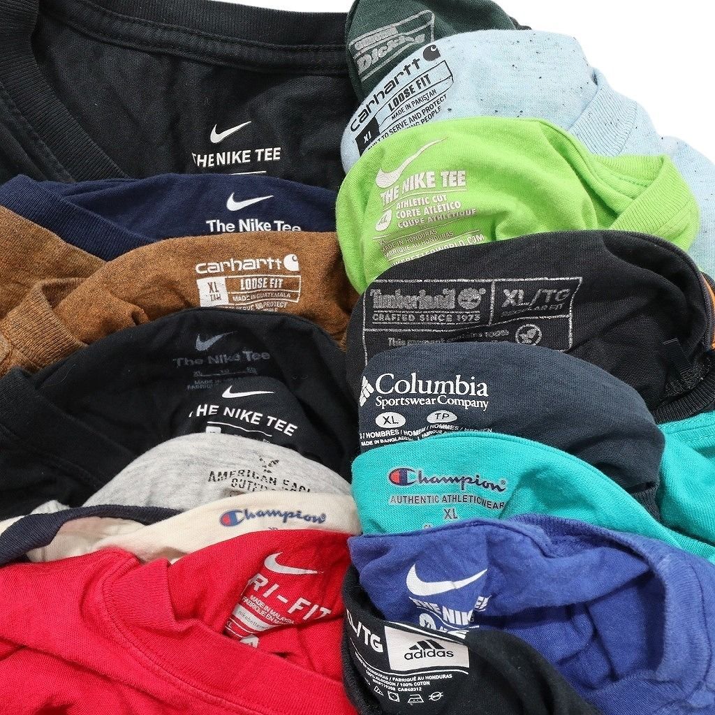 古着卸 まとめ売り ブランドMIX Tシャツ 16枚セット ( メンズ XL ) カーハート コロンビア ディッキーズ ナイキ 中古 古着 NE9002