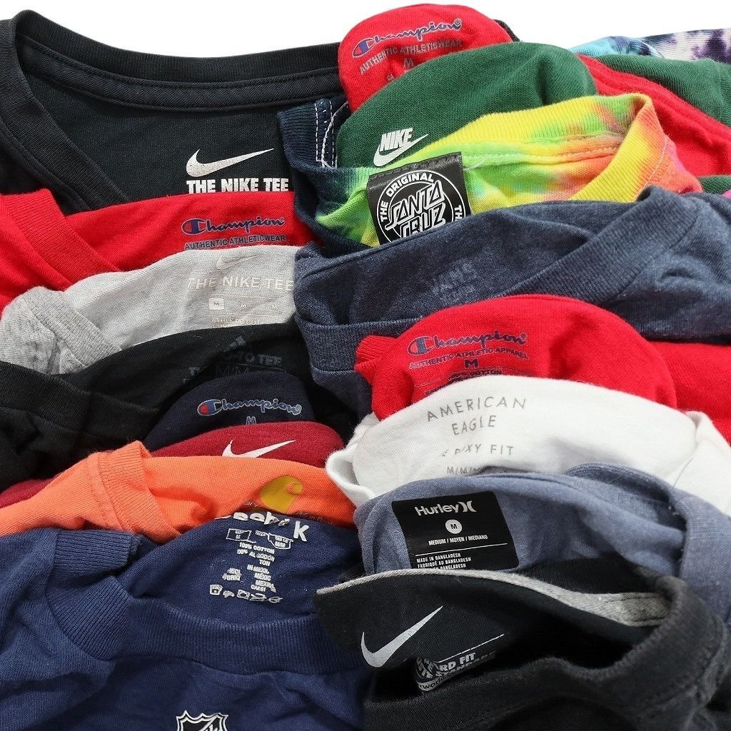 古着卸 まとめ売り ブランドMIX Tシャツ 16枚セット ( メンズ M ) カーハート ナイキ チャンピオン VANS 中古 古着 NE9006