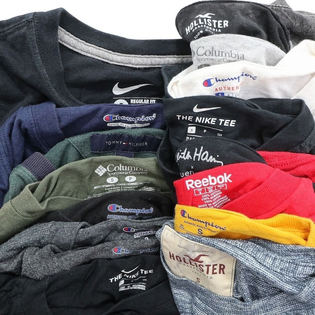 古着卸 まとめ ブランドMIX Tシャツ 16枚セット ( メンズ S ) コロンビア チャンピオン ナイキ ホリスター リーボック 中古 古着 NE9009