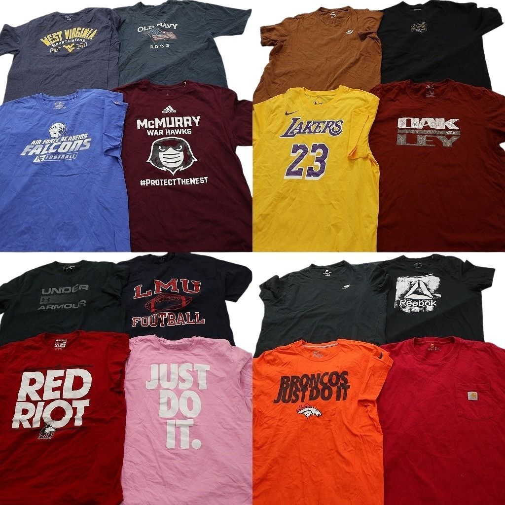 古着卸 まとめ売り ブランドMIX Tシャツ 16枚セット ( メンズ XL ) カーハート オークリー オールドネイビー ナイキ 中古 古着 NE9014