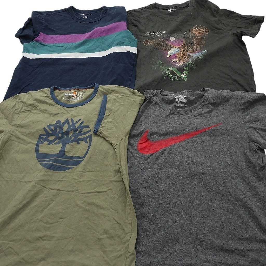 古着卸 まとめ ブランドMIX Tシャツ 16枚セット ( メンズ L ) ナイキ オールドネイビー ティンバーランド チャンピオン 中古 古着 NE9017
