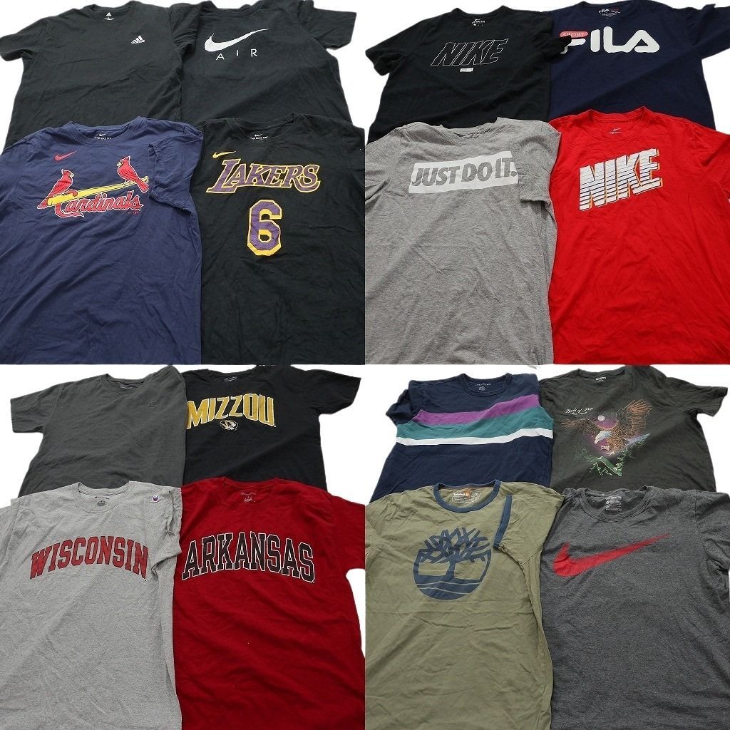 古着卸 まとめ ブランドMIX Tシャツ 16枚セット ( メンズ L ) ナイキ オールドネイビー ティンバーランド チャンピオン 中古 古着 NE9017