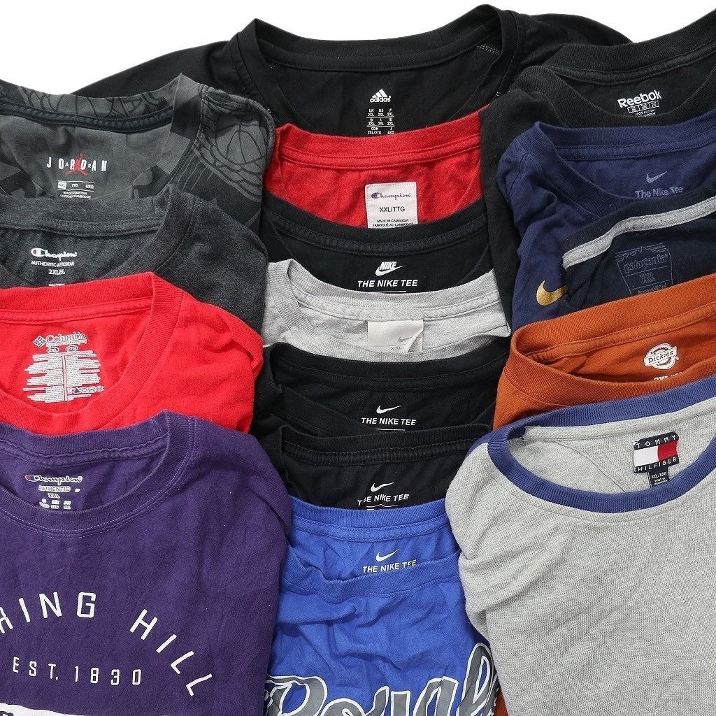 古着卸 まとめ売り ブランドMIX Tシャツ 16枚セット ( メンズ 2XL ) パタゴニア ディッキーズ コロンビア ジョーダン 中古 古着 NE9027