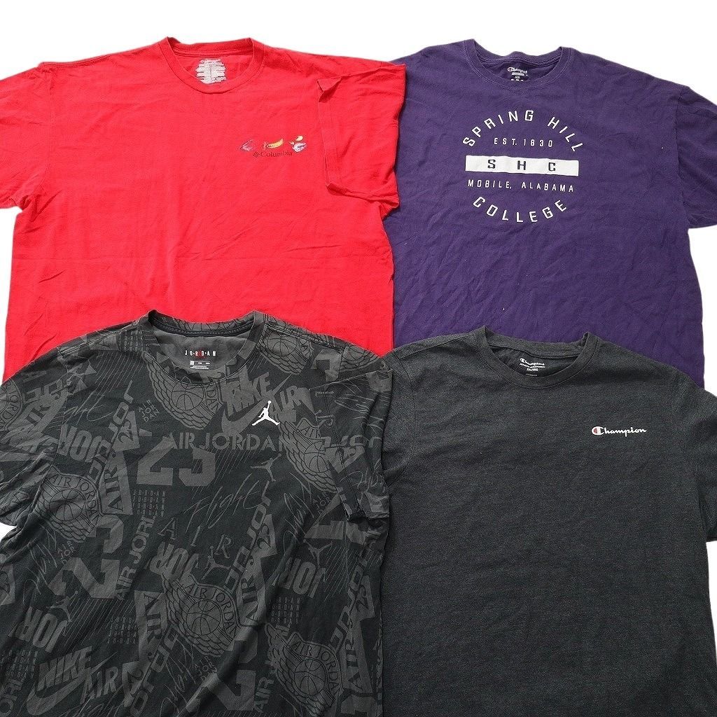 古着卸 まとめ売り ブランドMIX Tシャツ 16枚セット ( メンズ 2XL ) パタゴニア ディッキーズ コロンビア ジョーダン 中古 古着 NE9027