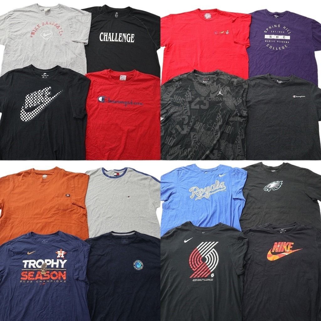 古着卸 まとめ売り ブランドMIX Tシャツ 16枚セット ( メンズ 2XL ) パタゴニア ディッキーズ コロンビア ジョーダン 中古 古着 NE9027