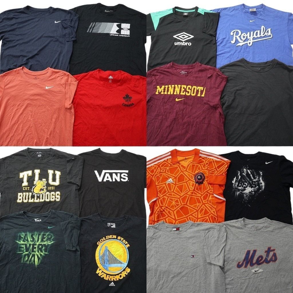 古着卸 まとめ売り ブランドMIX Tシャツ 16枚セット ( メンズ M/L ) GAP アンブロ トミー ナイキ アディダス 中古 古着 NE9039