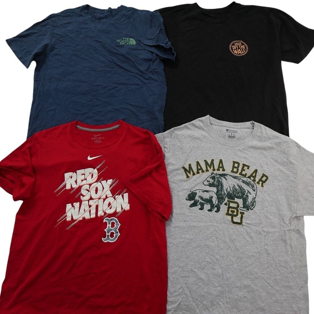 古着卸 まとめ売り ブランドMIX Tシャツ 16枚セット ( メンズ L ) ノースフェイス ナイキ チャンピオン リーボック 中古 古着 NE9042
