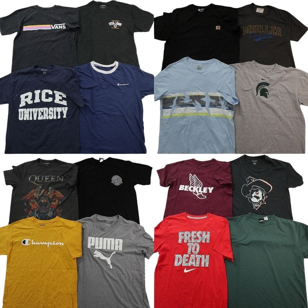 古着卸 まとめ売り ブランドMIX Tシャツ 16枚セット ( メンズ M ) ノースフェイス カーハート オールドネイビー ナイキ 中古 古着 NE9045
