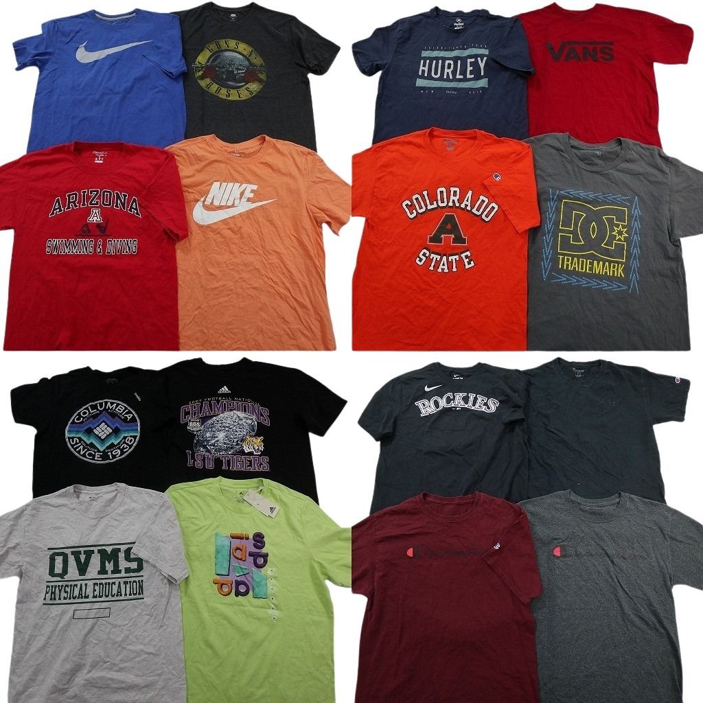 古着卸 まとめ売り ブランドMIX Tシャツ 16枚セット ( メンズ M ) コロンビア オールドネイビー ナイキ アディダス 中古 古着 NE9046