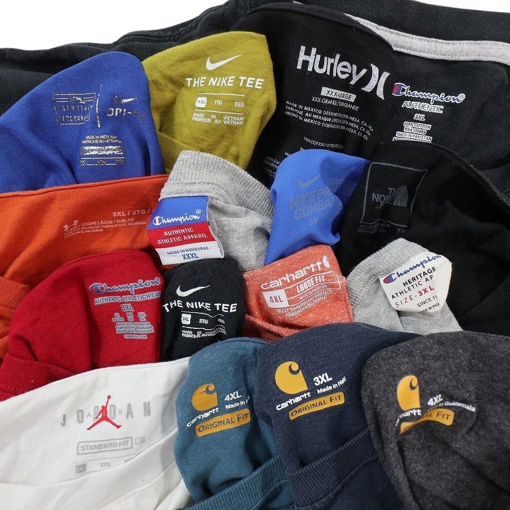 古着卸 まとめ ブランドMIX Tシャツ 16枚セット ( メンズ 2XL/3XL/4XL ) ノースフェイス カーハート ジョーダン ナイキ 中古 古着 NE9049 古着卸 まとめ ブランドMIX Tシャツ 16枚セット ( メンズ 2XL/3XL/4XL ) ノースフェイス カーハート ジョーダン ナイキ 中古 古着 NE9049