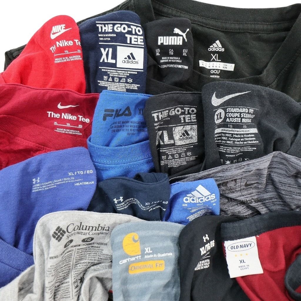古着卸 まとめ売り ブランドMIX Tシャツ 16枚セット ( メンズ XL ) カーハート コロンビア オールドネイビー ナイキ 中古 古着 NE9054 古着卸 まとめ売り ブランドMIX Tシャツ 16枚セット ( メンズ XL ) カーハート コロンビア オールドネイビー ナイキ 中古 古着 NE9054