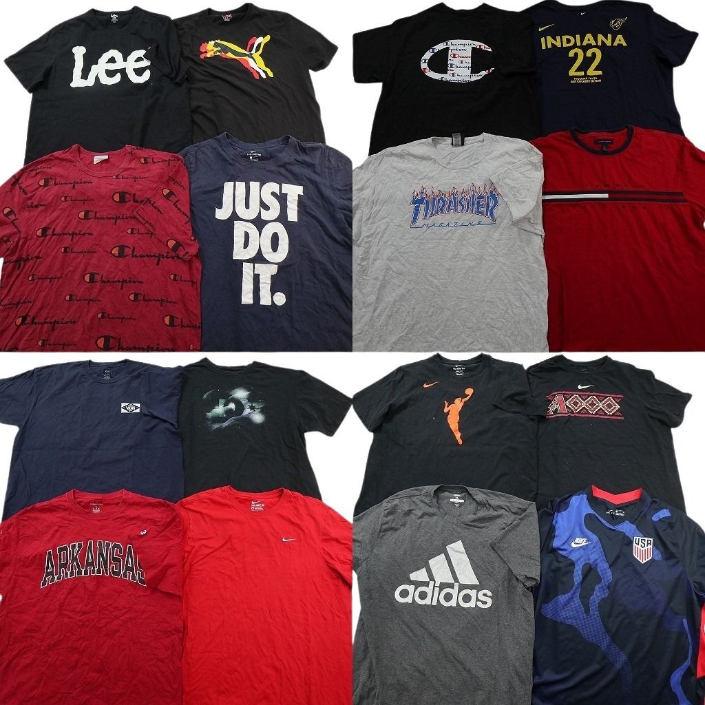 古着卸 まとめ売り ブランドMIX Tシャツ 16枚セット ( メンズ XL ) トミー スラッシャー チャンピオン ナイキ 中古 古着 NE9055