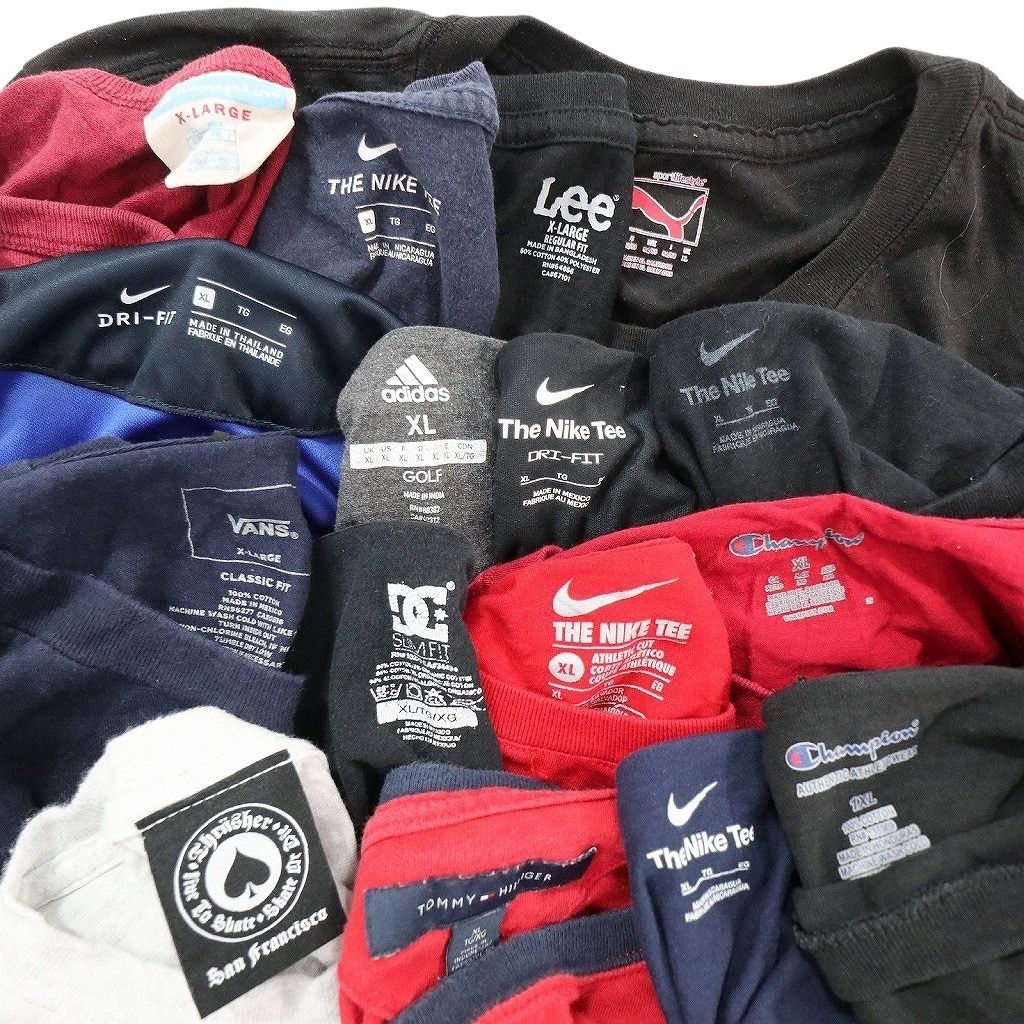 古着卸 まとめ売り ブランドMIX Tシャツ 16枚セット ( メンズ XL ) トミー スラッシャー チャンピオン ナイキ 中古 古着 NE9055