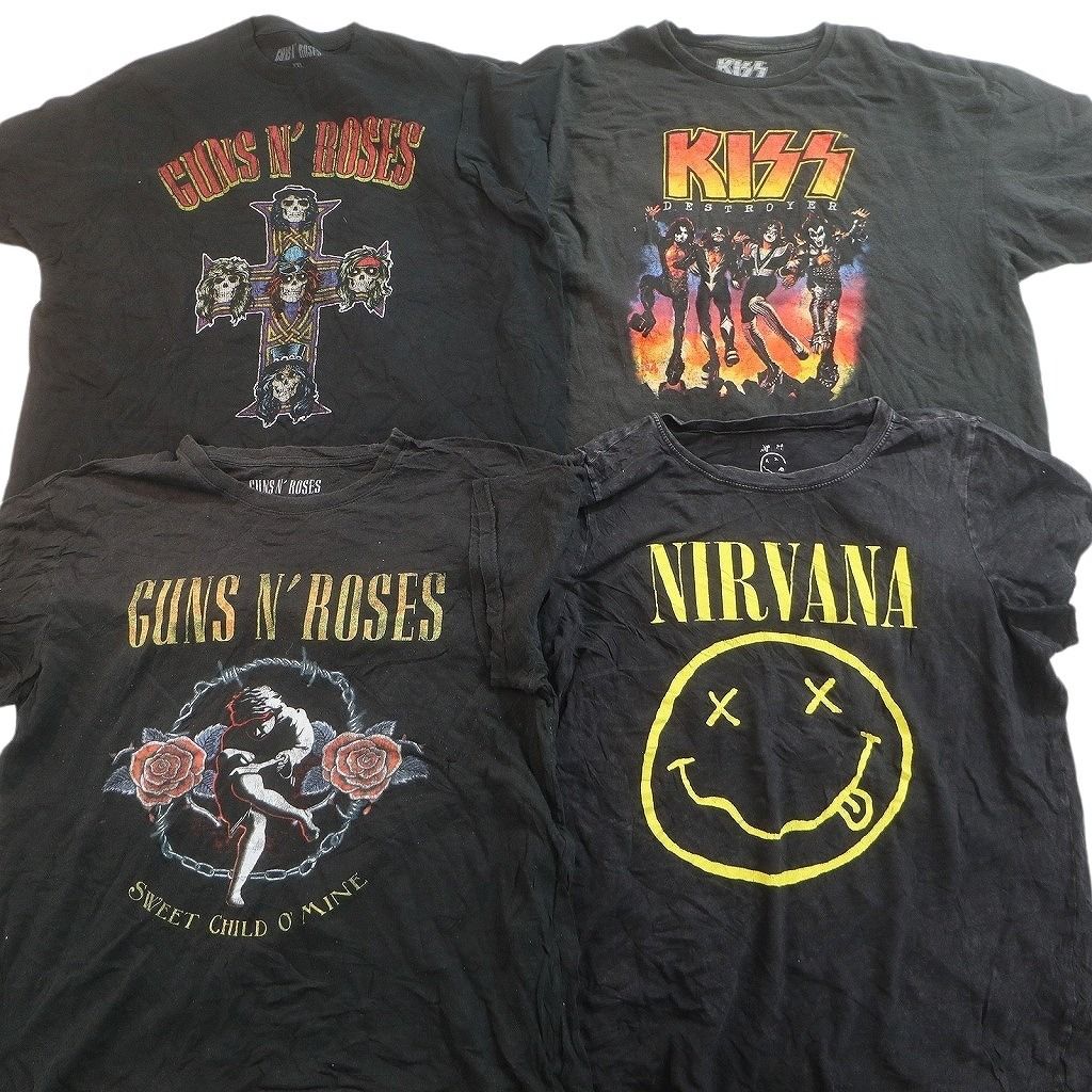 古着卸 まとめ売り 音楽・バンド Tシャツ 16枚セット ( メンズ XL/2XL ) KISS ニルヴァーナ ローリングストーンズ 中古 古着 NE9061 古着卸 まとめ売り 音楽・バンド Tシャツ 16枚セット ( メンズ XL/2XL ) KISS ニルヴァーナ ローリングストーンズ 中古 古着 NE9061