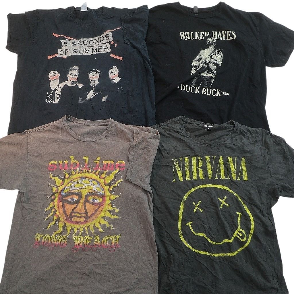古着卸 まとめ売り 音楽・バンド Tシャツ 16枚セット ( メンズ L/XL ) ニルヴァーナ サブライム ローリングストーンズ 中古 古着 NE9062 古着卸 まとめ売り 音楽・バンド Tシャツ 16枚セット ( メンズ L/XL ) ニルヴァーナ サブライム ローリングストーンズ 中古 古着 NE9062