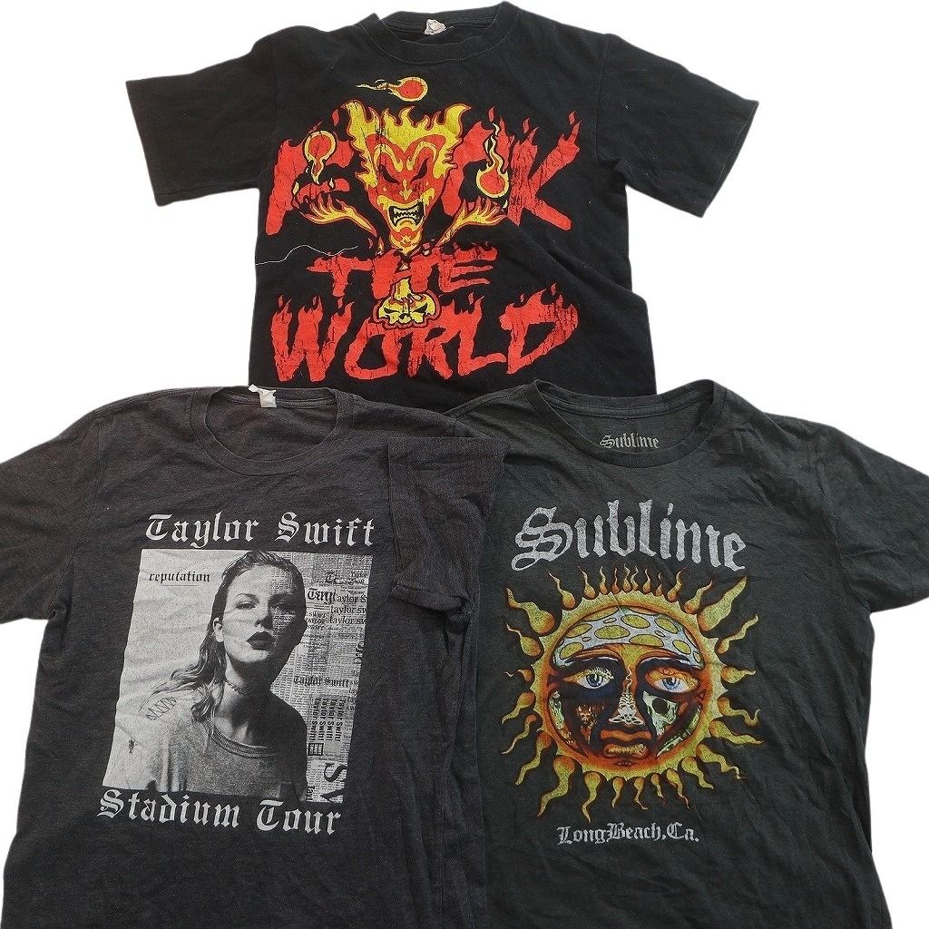 古着卸 まとめ売り 音楽・バンド Tシャツ 14枚セット ( メンズ S ) サブライム デフレパード ニルヴァーナ 中古 古着 NE9065