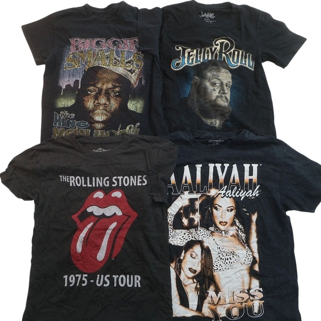 古着卸 まとめ売り 音楽・バンド Tシャツ 16枚セット ( メンズ S ) ローリングストーンズ ピンクフロイド アイスキューブ 中古 古着 NE9066