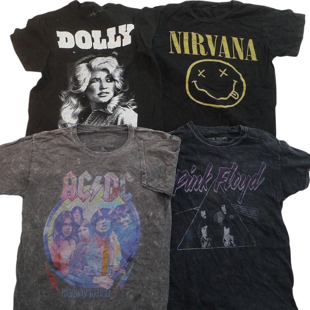 古着卸 まとめ売り 音楽・バンド Tシャツ 16枚セット ( メンズ S ) ローリングストーンズ ピンクフロイド アイスキューブ 中古 古着 NE9066