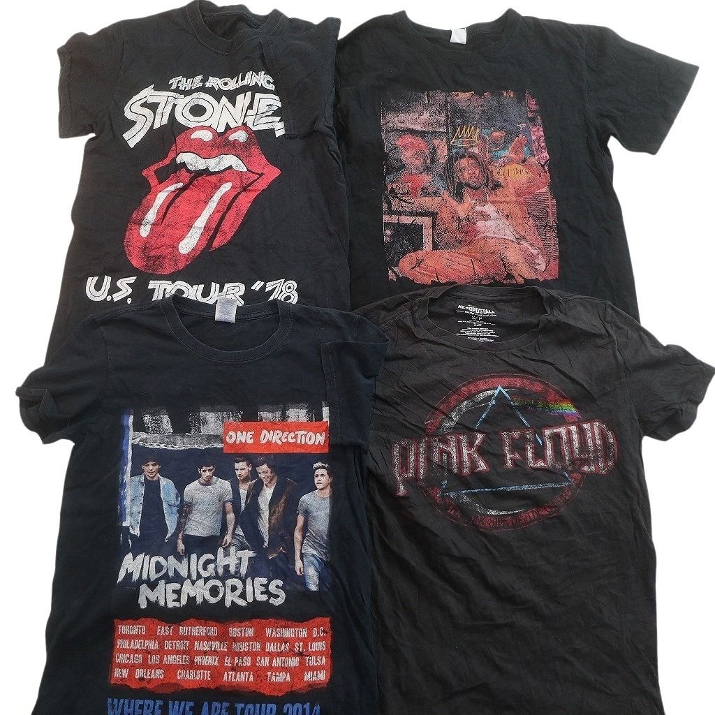 古着卸 まとめ売り 音楽・バンド Tシャツ 16枚セット ( メンズ S ) ローリングストーンズ ピンクフロイド アイスキューブ 中古 古着 NE9066