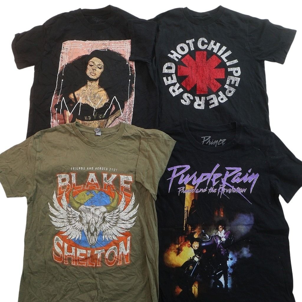 古着卸 まとめ売り 音楽・バンド Tシャツ 16枚セット ( メンズ S ) レッドツェッペリン ニルヴァーナ デフレパード 中古 古着 NE9067